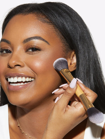 double-ended cheek brush